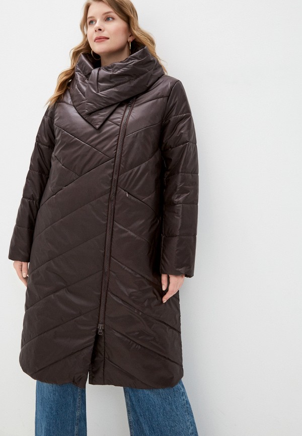 женская утепленные куртка grand grom, коричневая