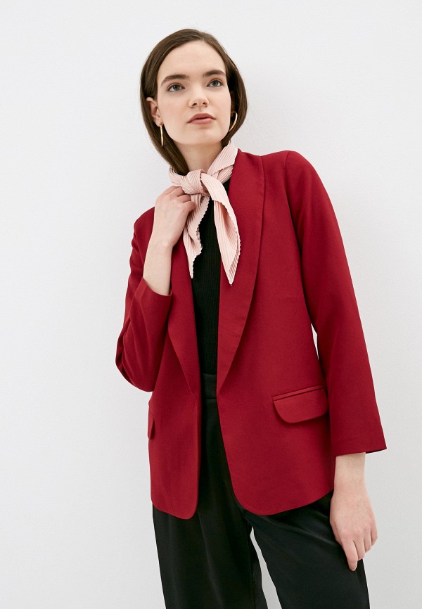 женский пиджак anymalls, бордовый