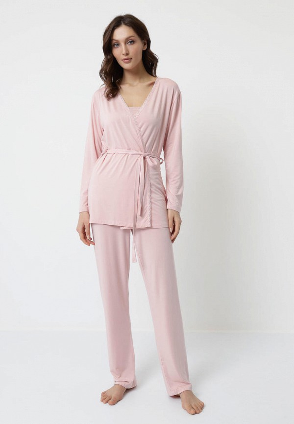 женская пижама luisa moretti, розовая