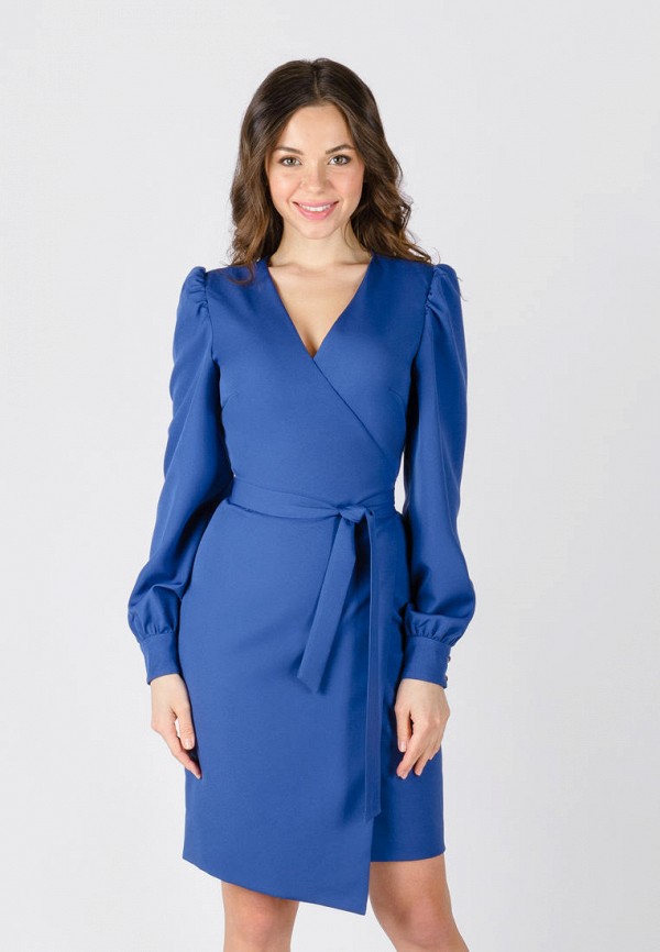 женское платье с запахом stefany, синее
