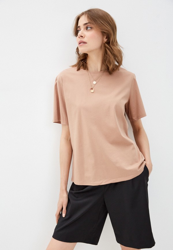 женская футболка lusio, коричневая