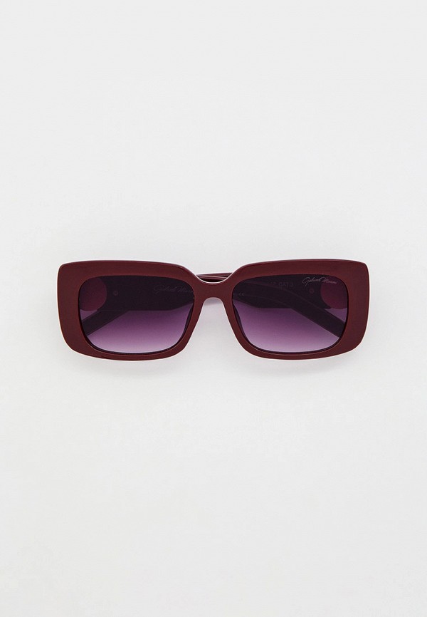 женские квадратные солнцезащитные очки gabriela marioni, бордовые
