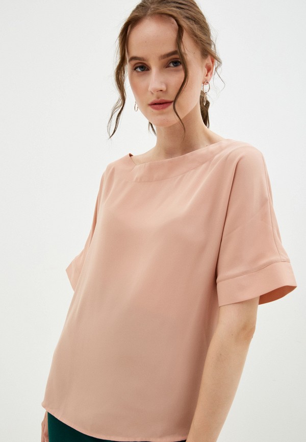женская блузка с коротким рукавом loriata, розовая