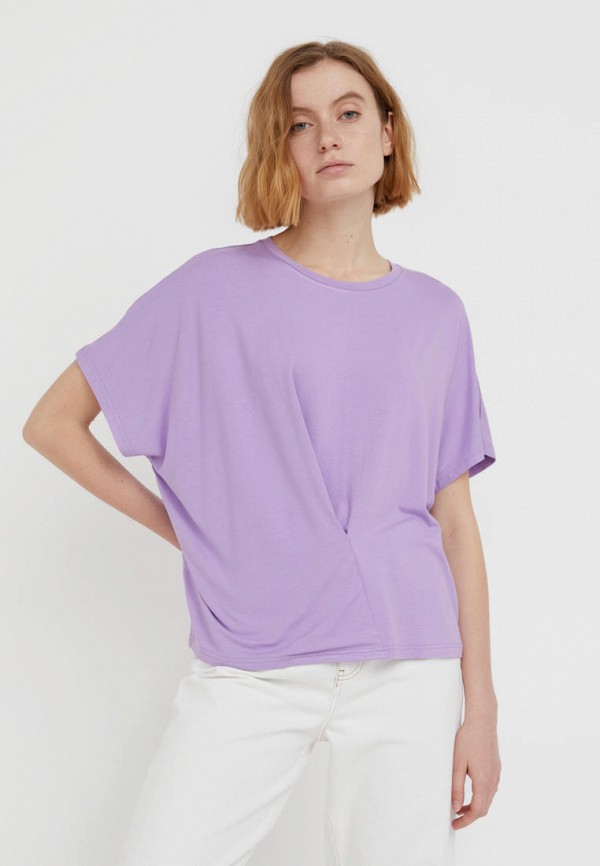 женская футболка finn flare, фиолетовая