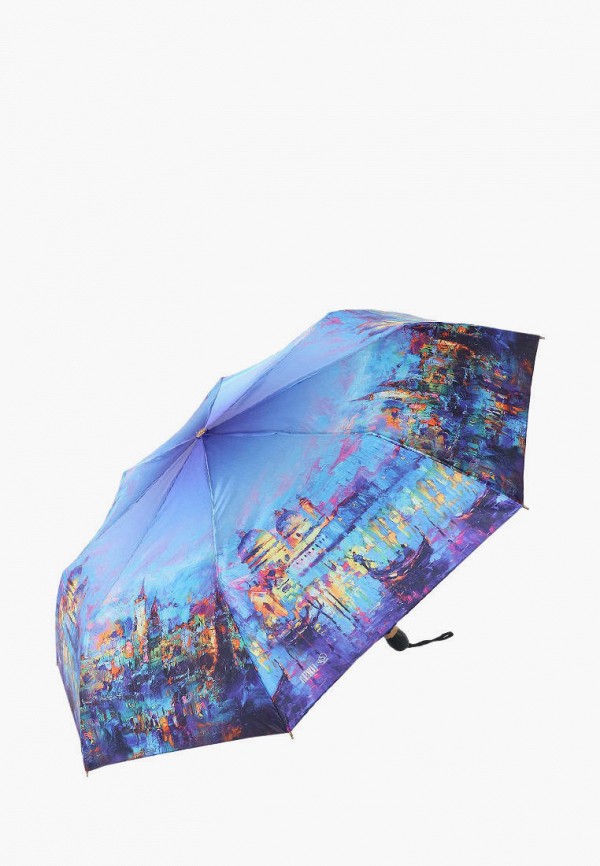 женский складные зонт lamberti, синий