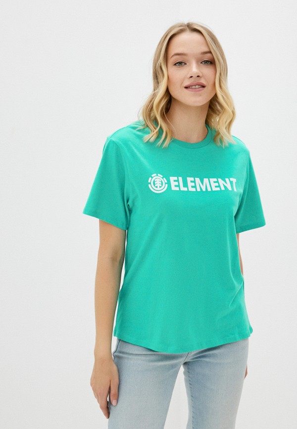 женская футболка element, зеленая