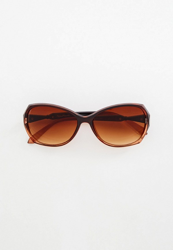 женские круглые солнцезащитные очки wow miami, коричневые