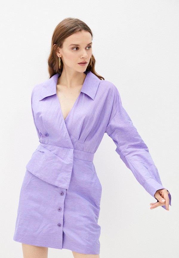женское платье с запахом plutocrat, фиолетовое
