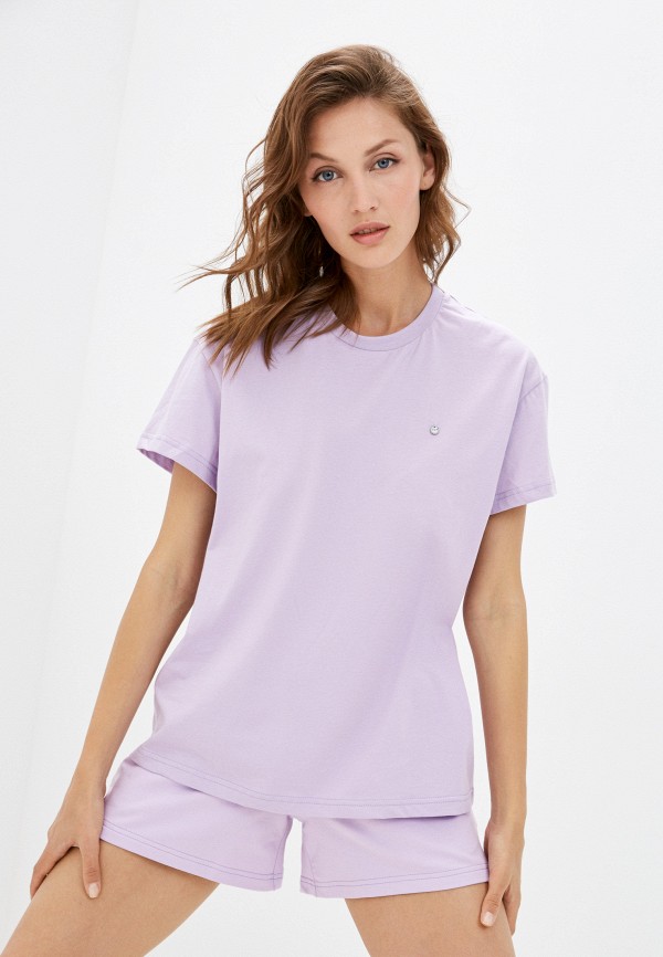 женская футболка sevenseventeen, фиолетовая