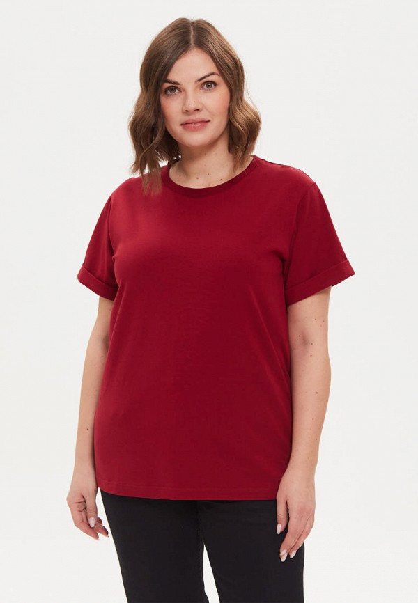 женская футболка delori, красная