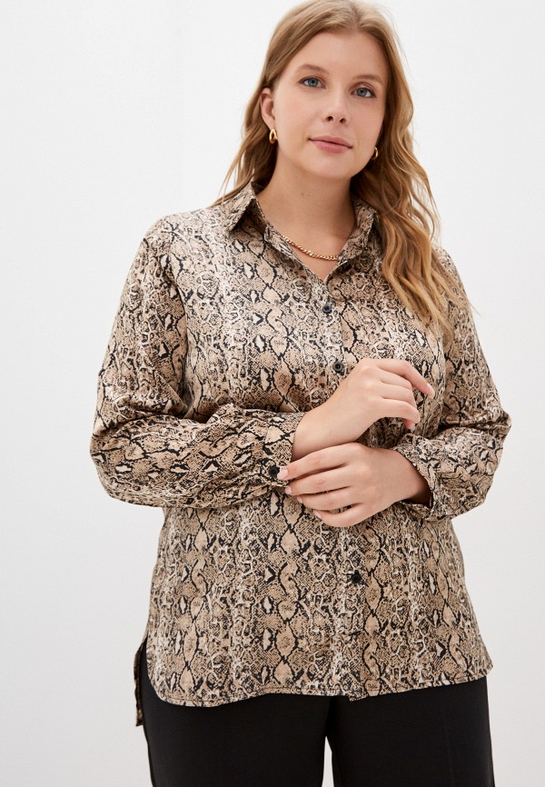 женская блузка с длинным рукавом smith’s brand, бежевая