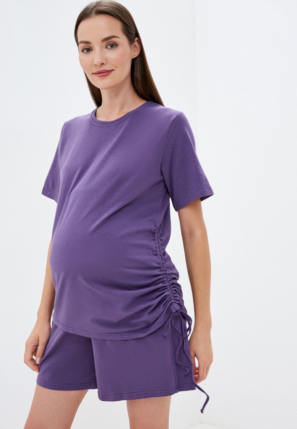 женская футболка bemymom, фиолетовая