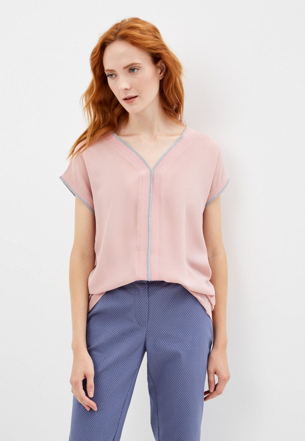 женская блузка с коротким рукавом lilly bennet, розовая