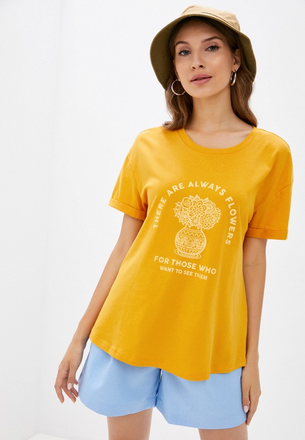 женская футболка colin’s, желтая