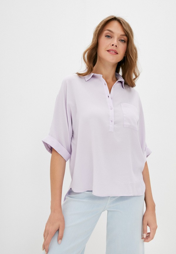 женская блузка с коротким рукавом colin’s, фиолетовая