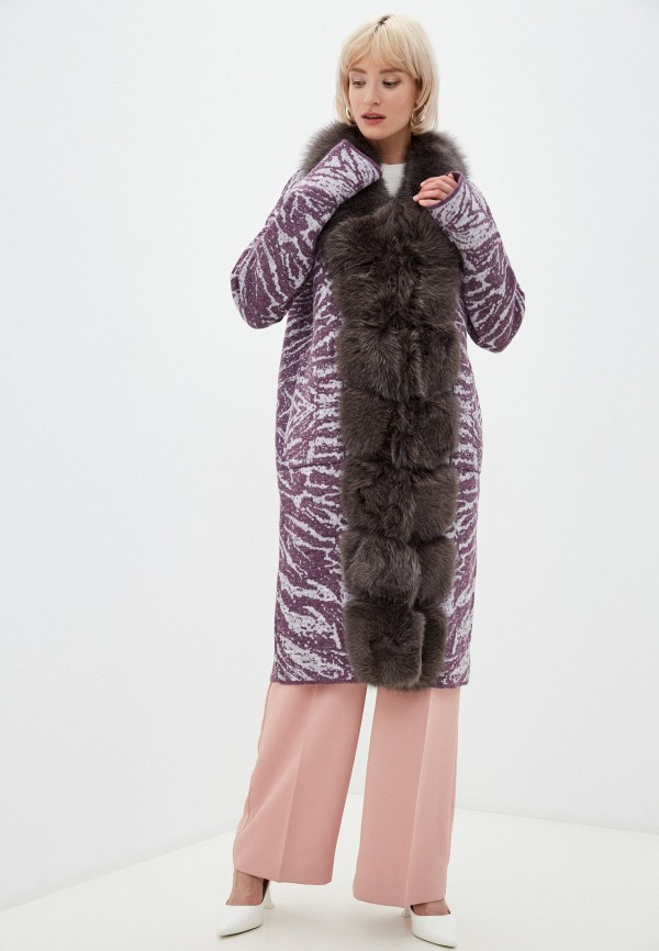 женское пальто v.s, фиолетовое
