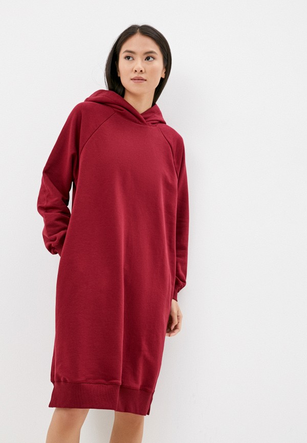 женское платье-толстовки baon, бордовое