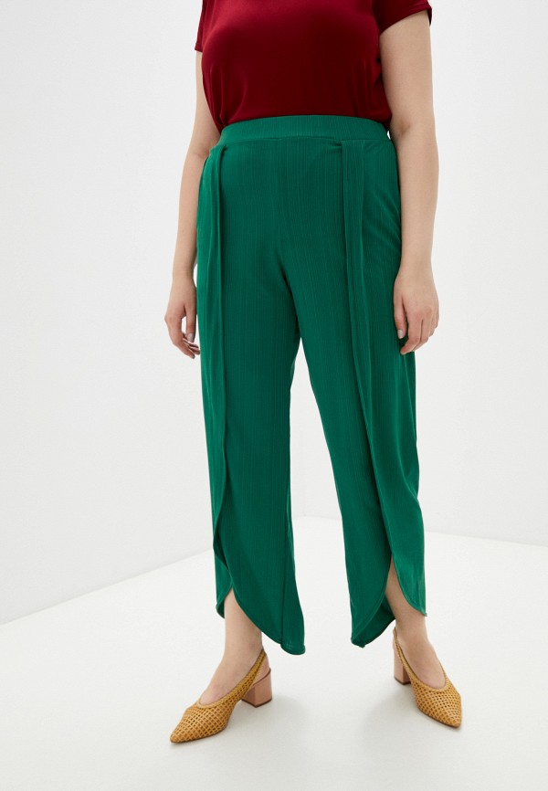 женские брюки клеш olsi, зеленые