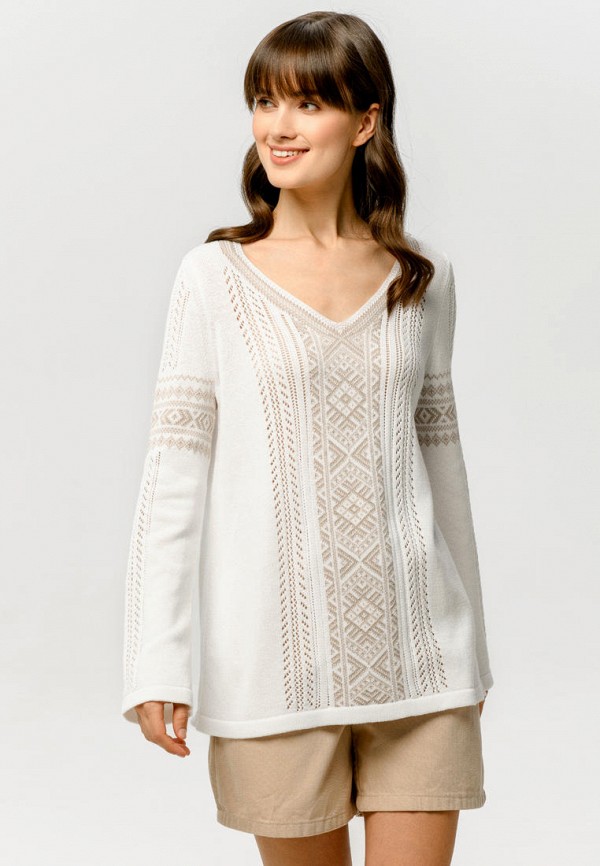 женский пуловер scandica, белый