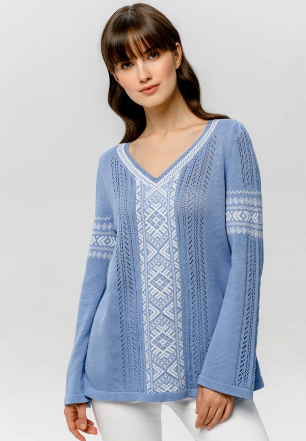 женский пуловер scandica, голубой