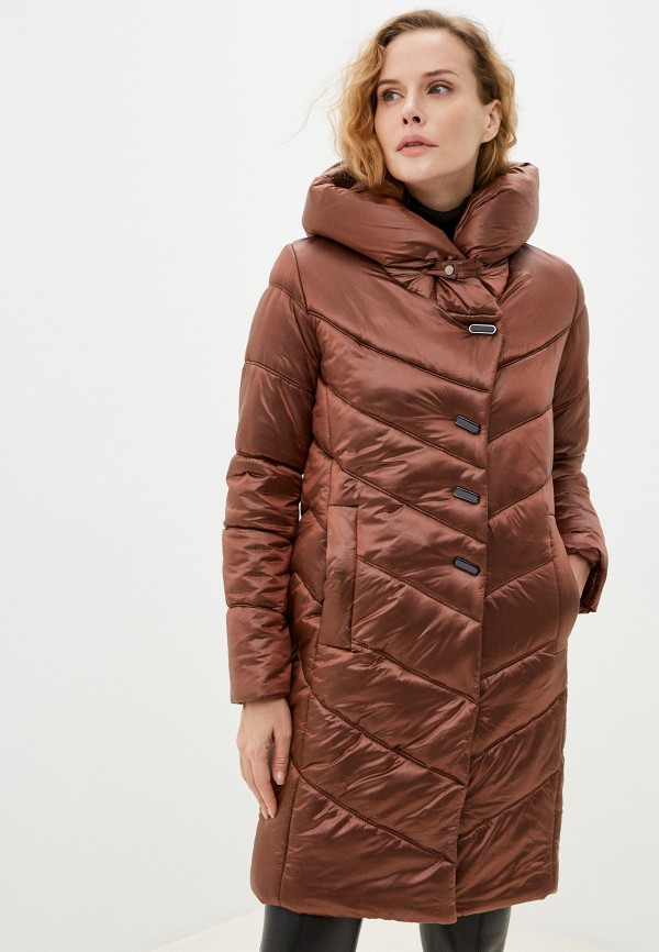 женская утепленные куртка electrastyle, коричневая