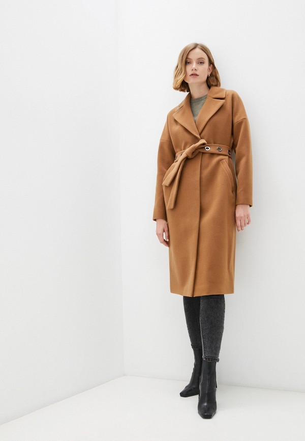женское пальто electrastyle, коричневое
