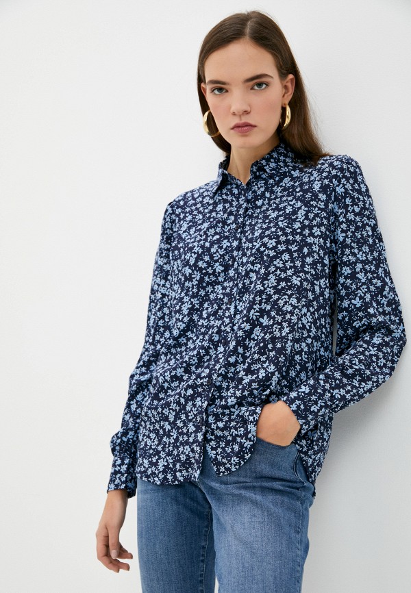 женская блузка с длинным рукавом colin’s, синяя
