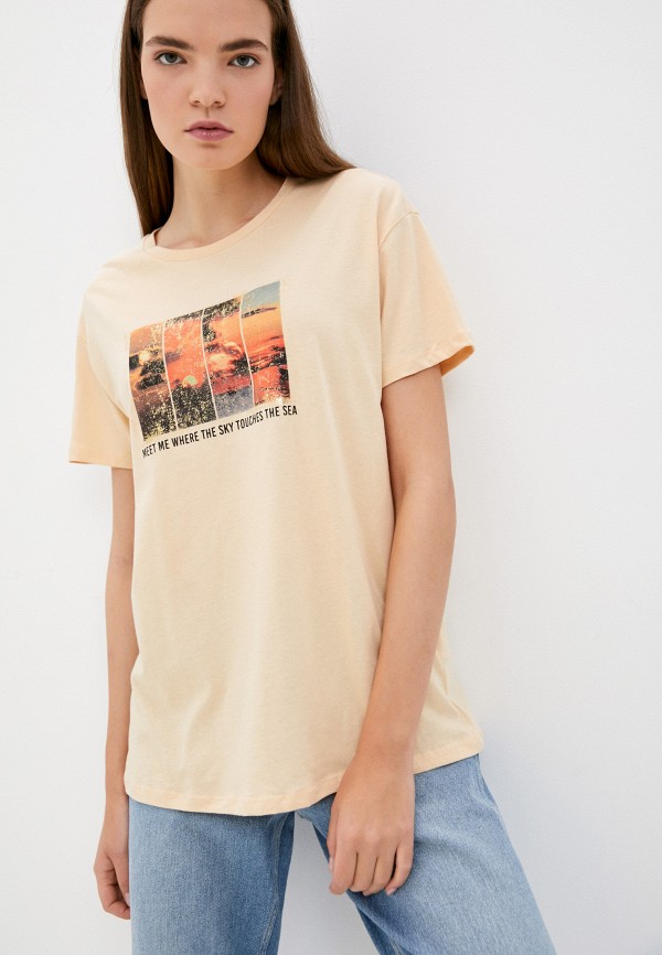 женская футболка colin’s, бежевая