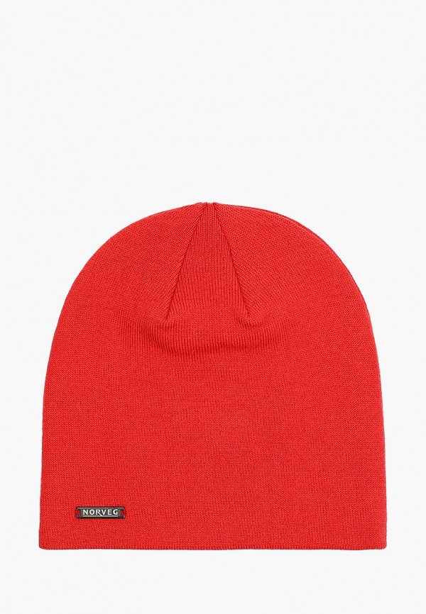 женская шапка norveg, красная