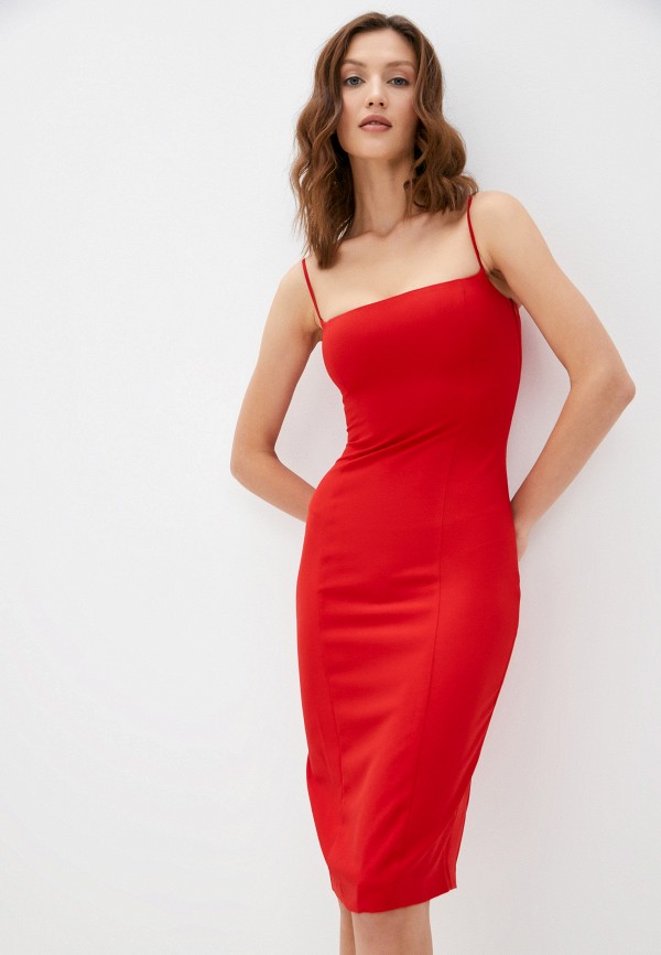 женское платье-комбинация moru, красное