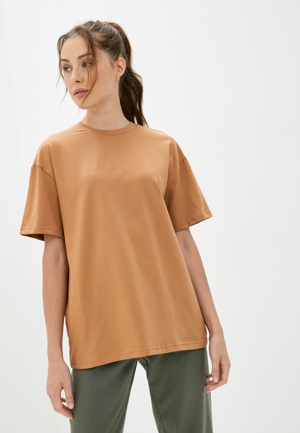 женская футболка minaku, коричневая