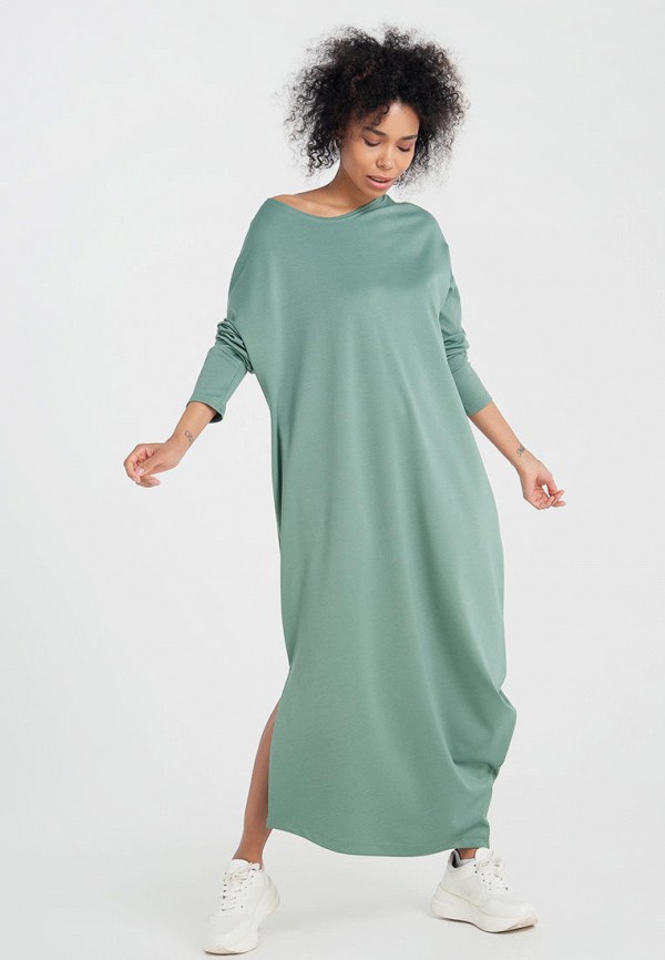 женское повседневные платье bornsoon, зеленое