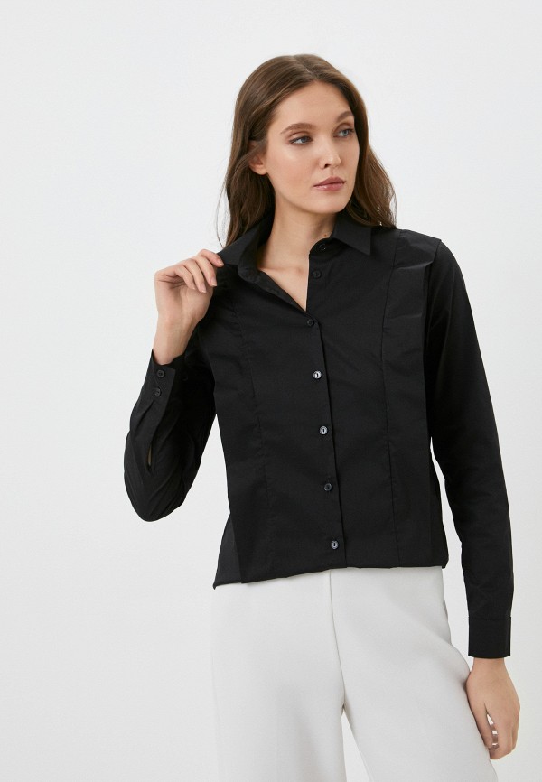 женская рубашка с длинным рукавом onze, черная