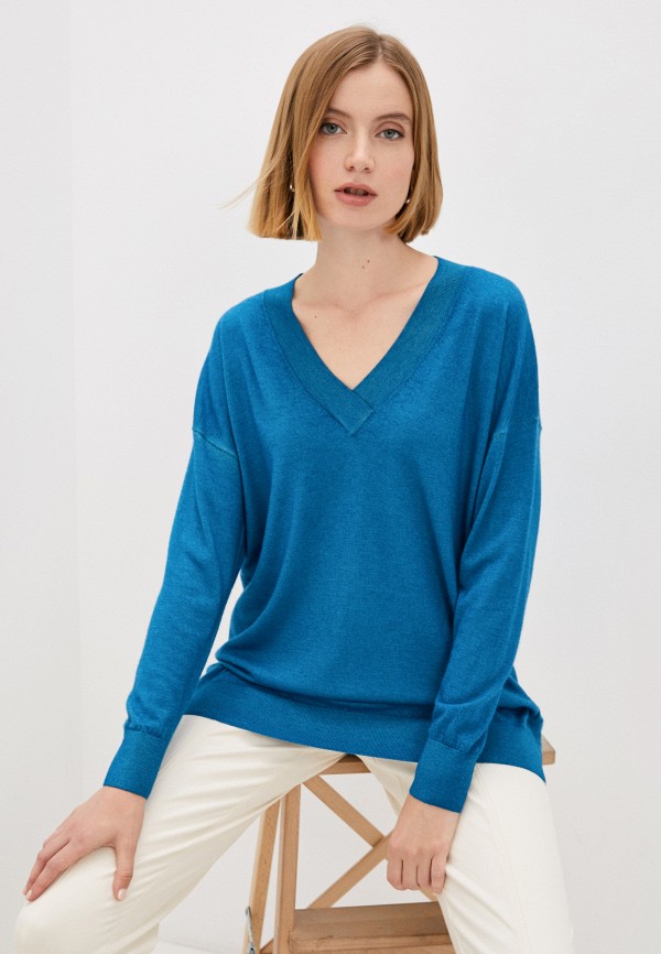 женский пуловер falconeri, синий
