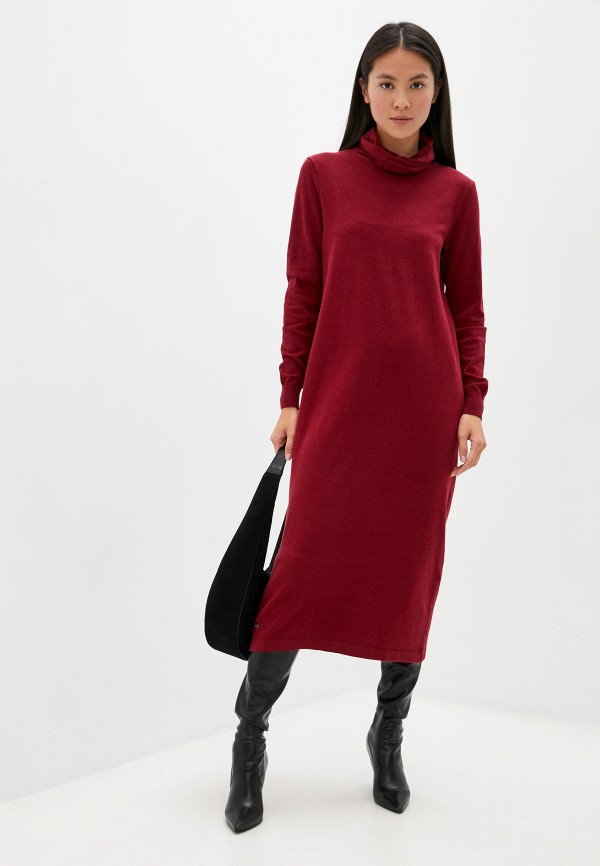 женское платье-свитеры odalia, бордовое