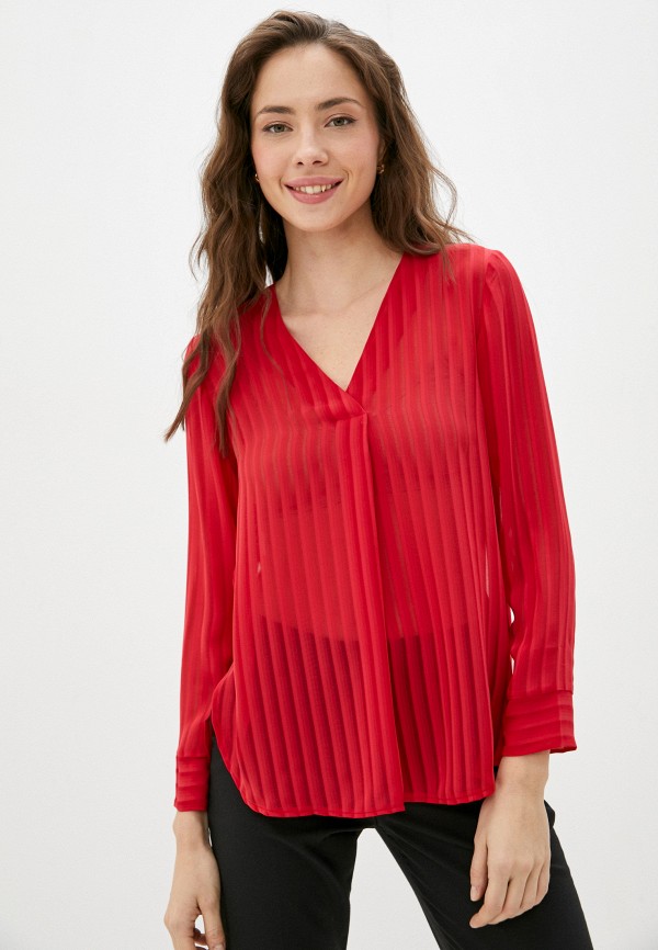женская блузка с длинным рукавом woman ego, красная