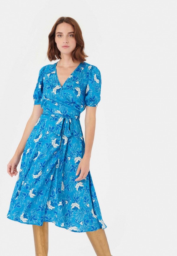 женское платье с запахом tara jarmon, голубое