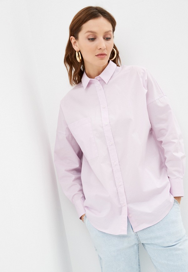женская рубашка с длинным рукавом bawer, фиолетовая