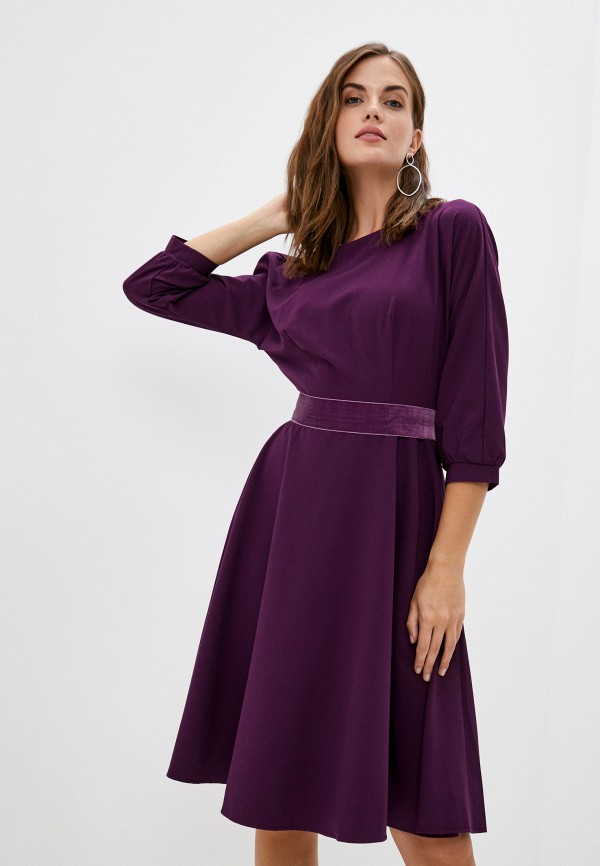 женское повседневные платье анна голицына, фиолетовое