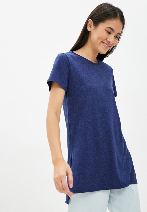 женская футболка happyfox, синяя