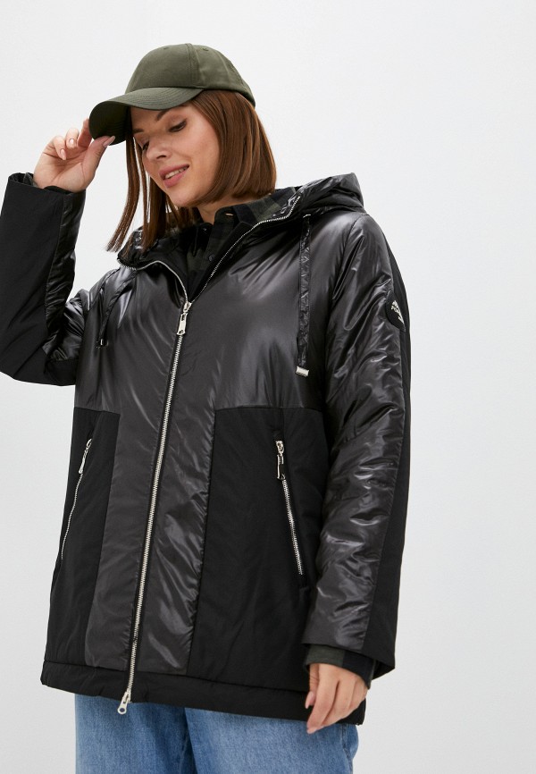 женская утепленные куртка purelife, черная
