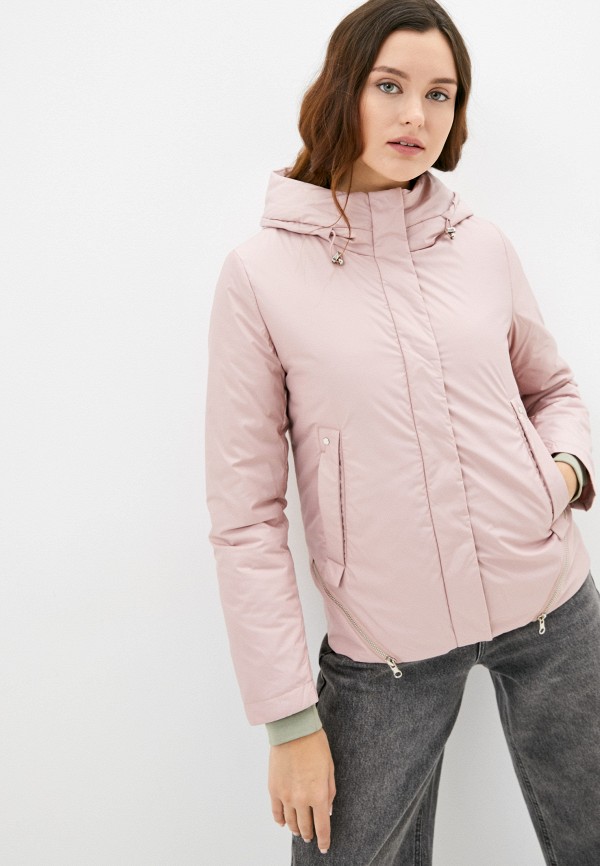 женская утепленные куртка purelife, розовая