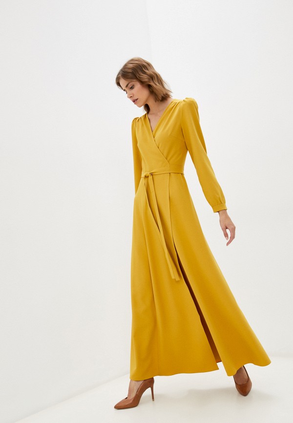 женское платье с запахом селфиdress, желтое