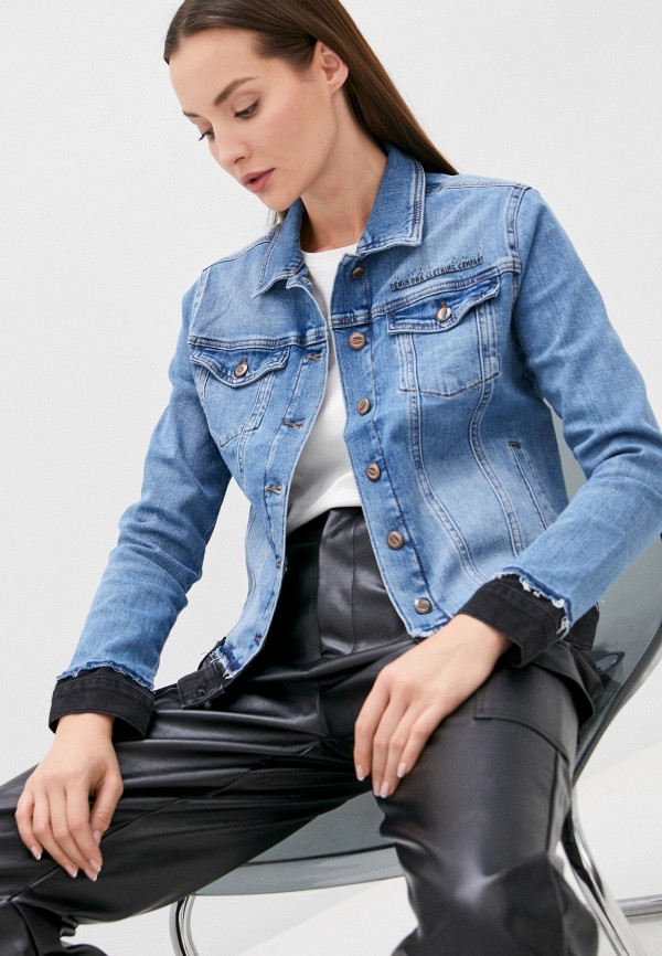 женская джинсовые куртка pantamo, голубая