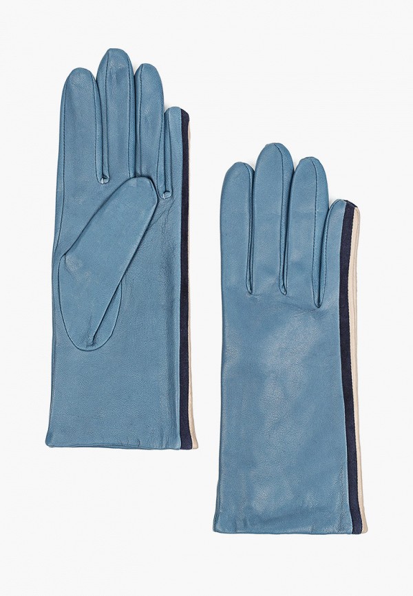 женские кожаные перчатки eleganzza, голубые