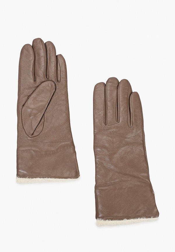 женские кожаные перчатки eleganzza, коричневые