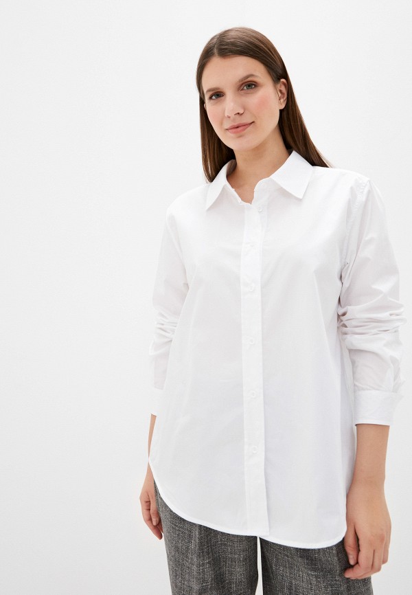 женская рубашка с длинным рукавом modress, белая