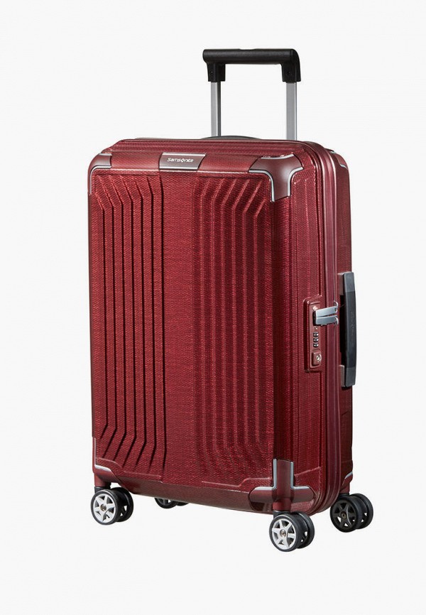 женский чемодан samsonite, бордовый