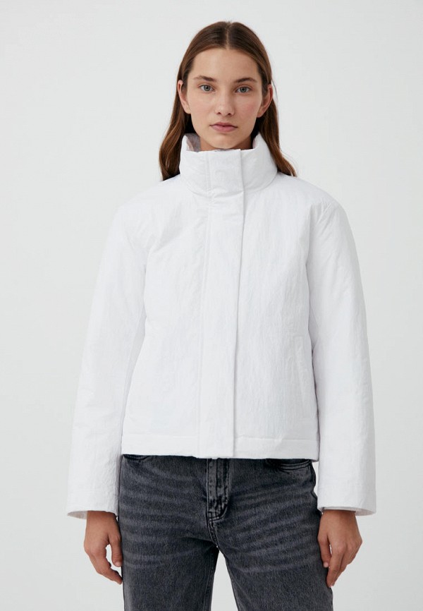 женская утепленные куртка finn flare, белая