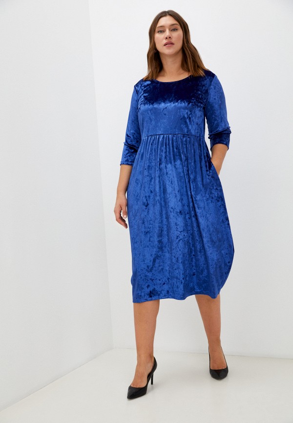 женское повседневные платье malena, синее